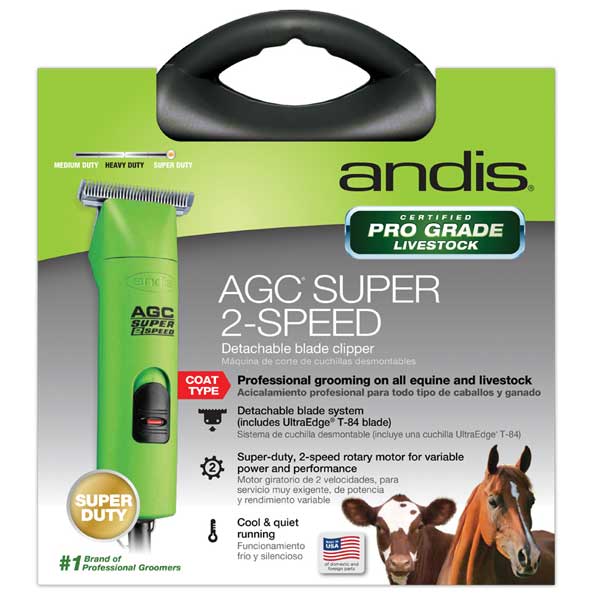 Andis AGC Super 2 Speed Horse Clipper with newest T-84 Blade